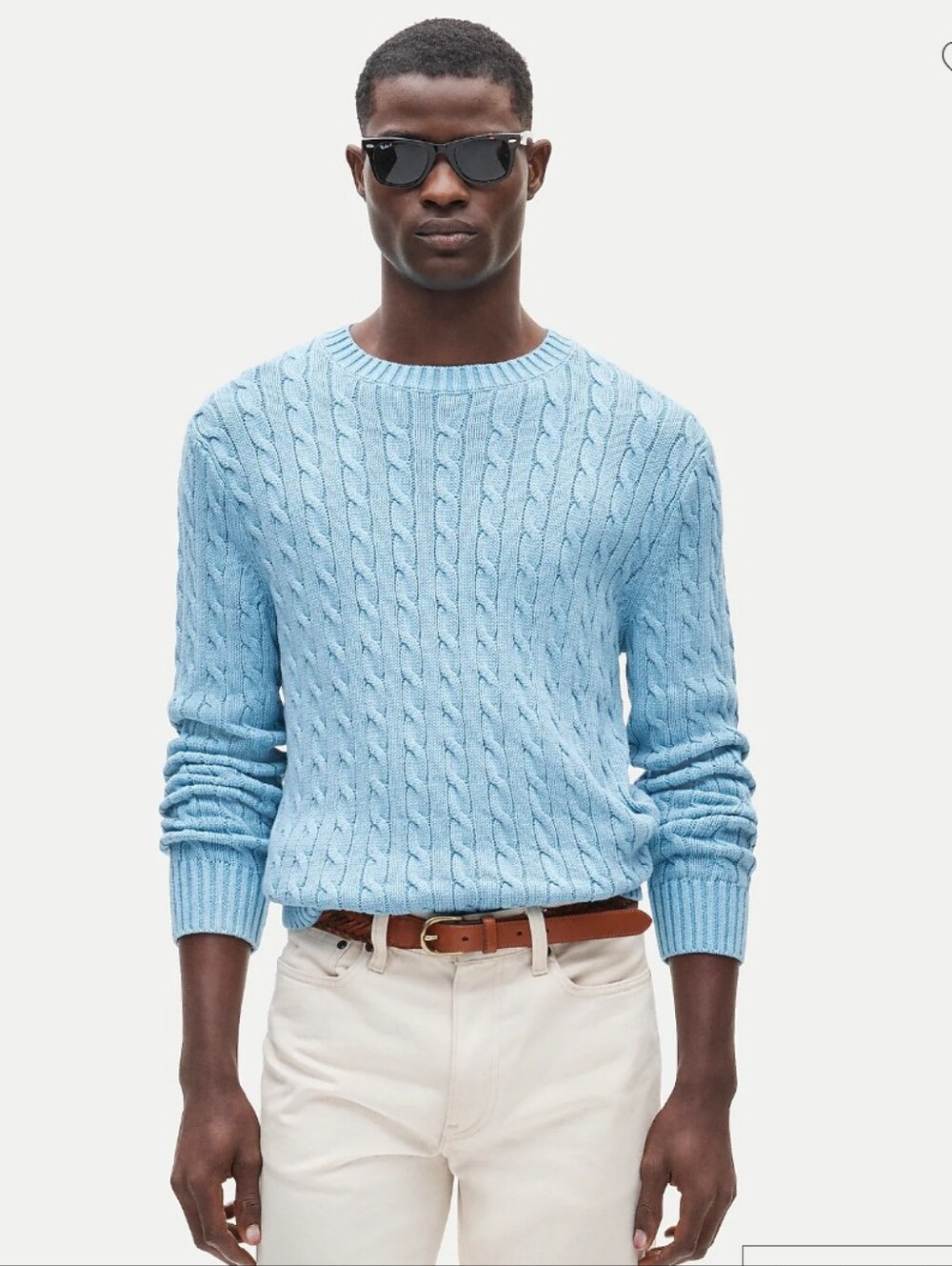 J Crew Garment-dyed cable-knit cotton sweater